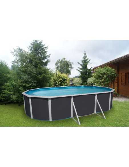Piscina Desmontable de Acero ANTRACITA Mallorca