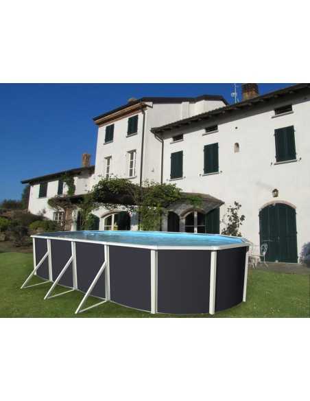 Piscina Desmontable de Acero ANTRACITA Mallorca