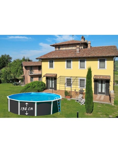 Piscinas Circulares Desmontables ANTRACITA PRESTIGIO 132