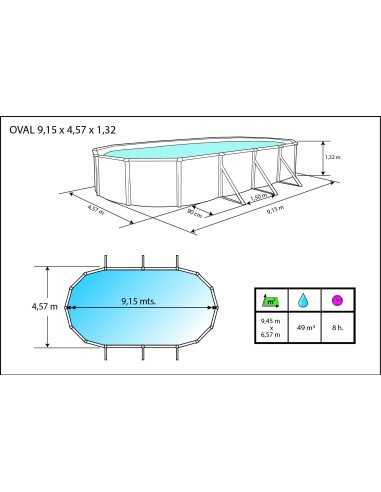 Piscine hors sol ovale PRESTIGIO...
