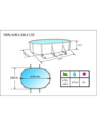 Piscine hors sol MAGNUM Ovale