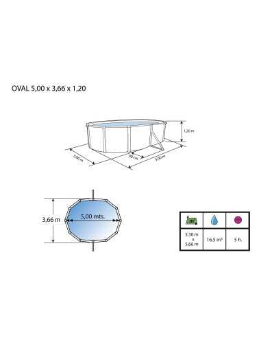 Piscine hors sol ovale MALLORCA