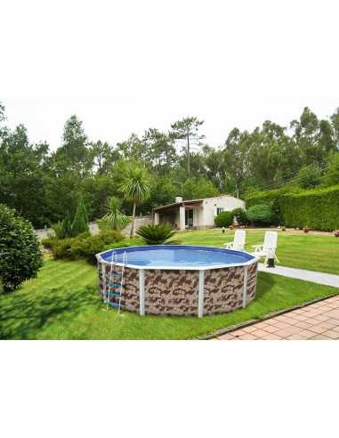 Piscine hors sol ronde CAMOUFLAGE