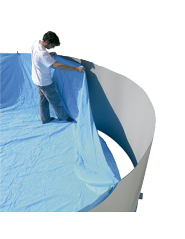Liner piscine ovale 120 cm couleur bleu