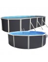 Piscines hors sol en acier – Gamme Anthracite TOI