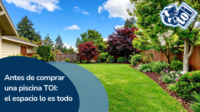 La piscina desmontable TOI debe colocarse siempre sobre una superficie firme y perfectamente nivelada. 